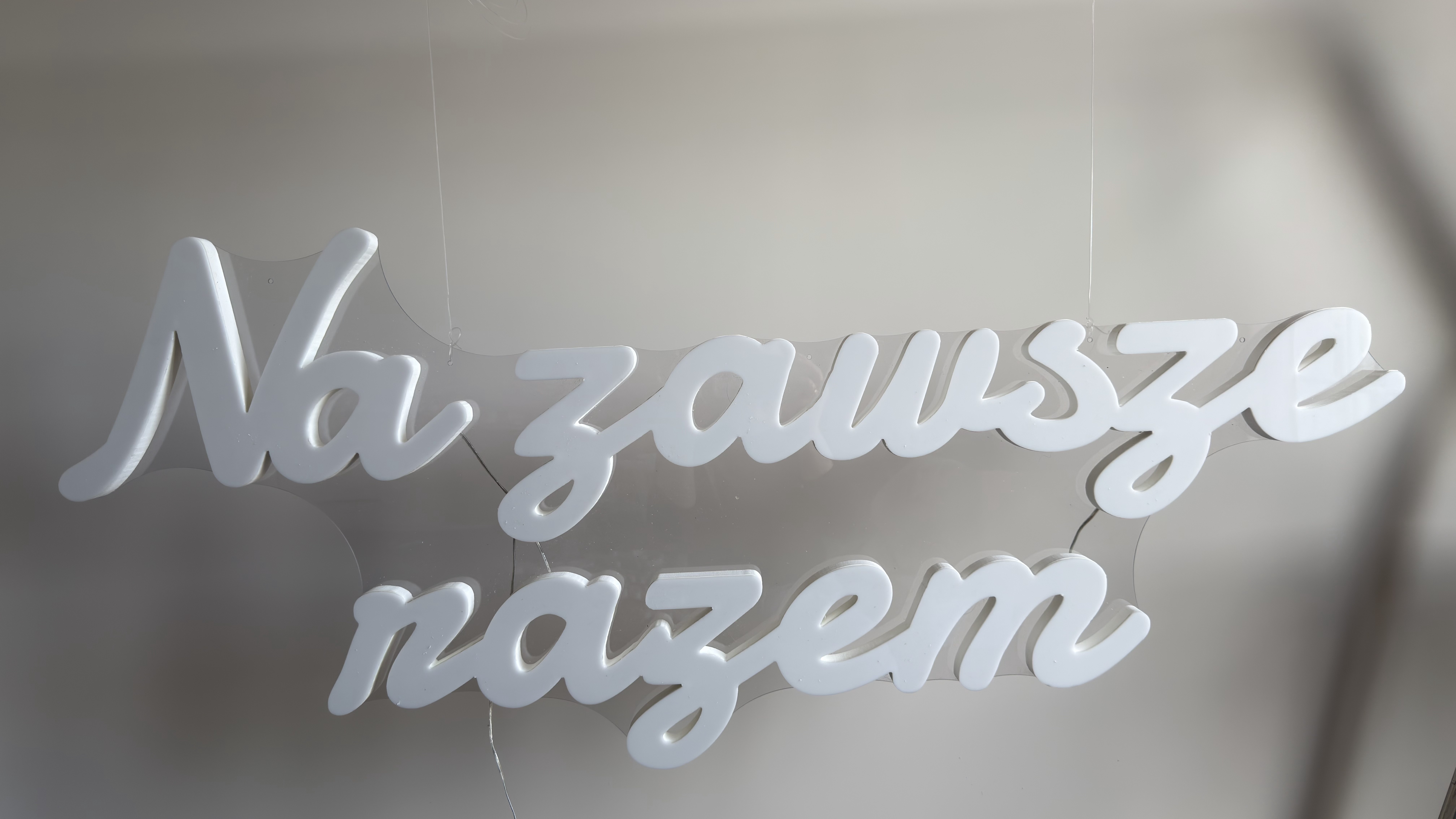 Napis LED Na zawsze razem na ściankę weselną – Rzeszów